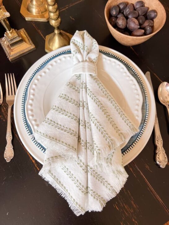 Easiest No Sew Diy Cloth Napkin With Fringe Tutorial