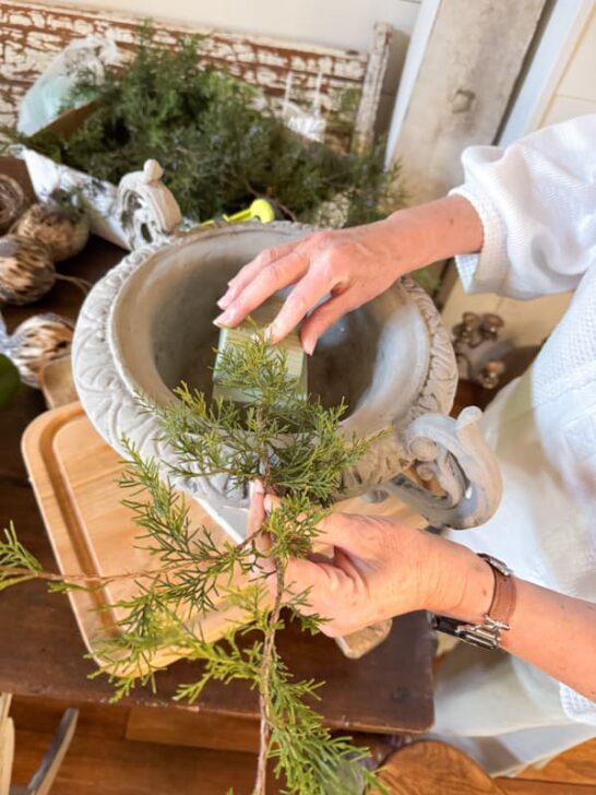 Create A Rustic Chic Greenery And Pheasant Feather Centerpiece