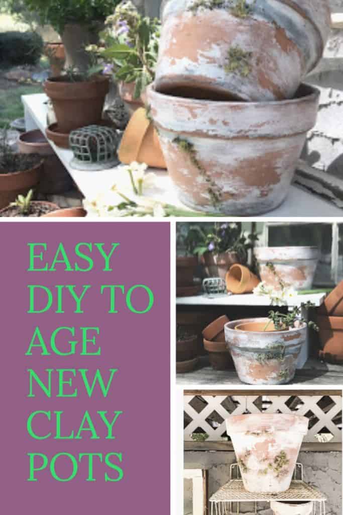 Step by Step instruction to making your new pots look like aged vintage containers.  