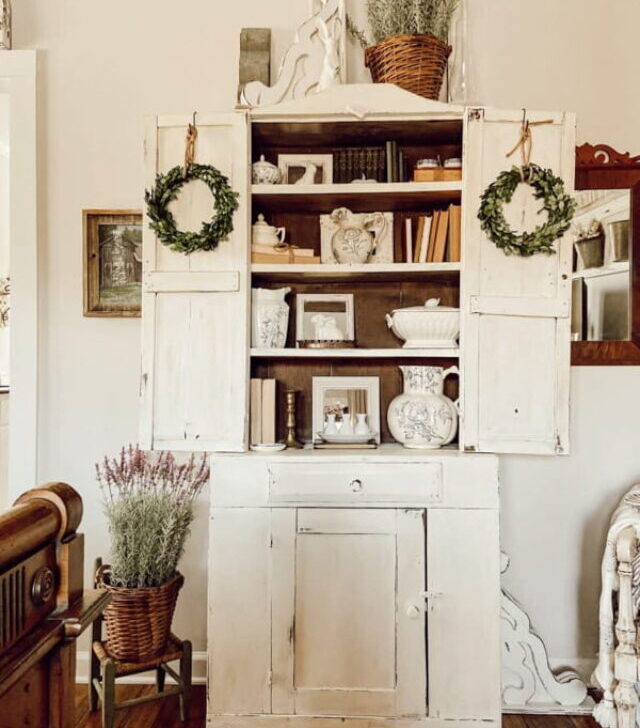 styled antique cupboard