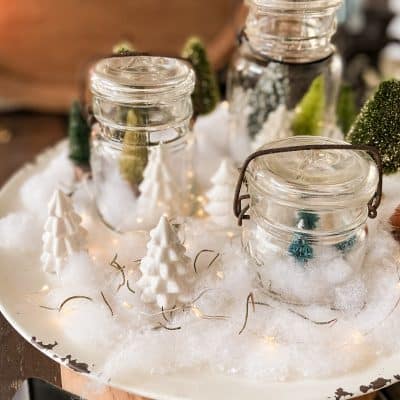 Christmas Snow Scene In A Jar - The Ponds Farmhouse