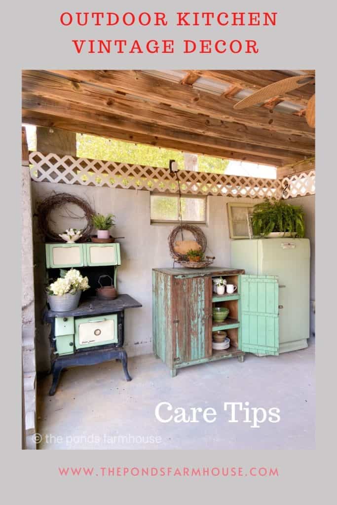 Fun Ways to Use Vintage Finds in your Outdoor Decorating - Lora