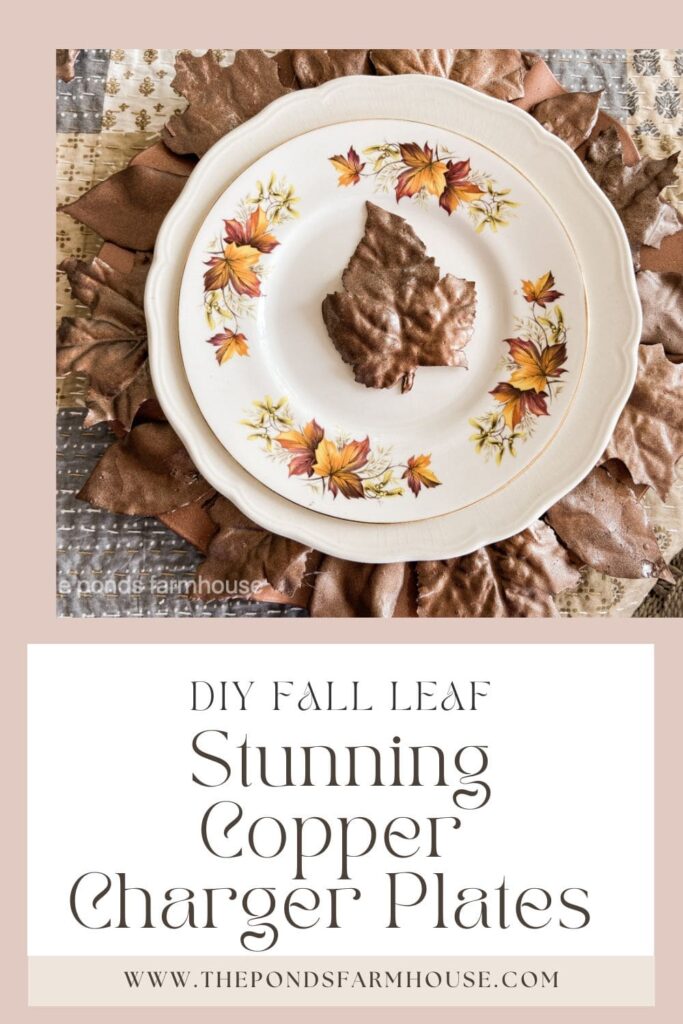 DIY plaster of paris fall leaf charger plates tutorial