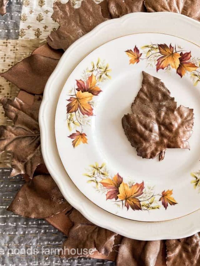 DIY Plaster Leaves For Fall Craft Projects