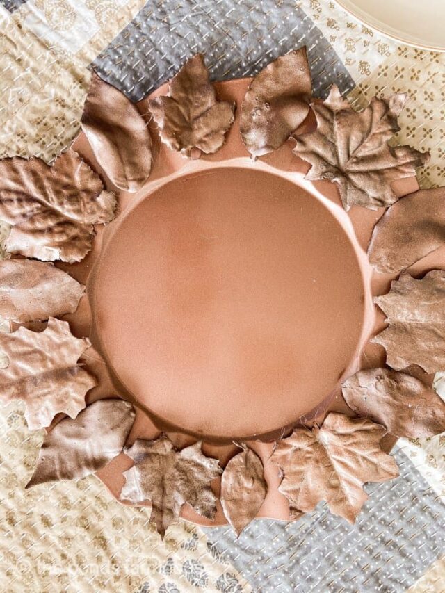 DIY Fall Plaster Leaf Charger Plates