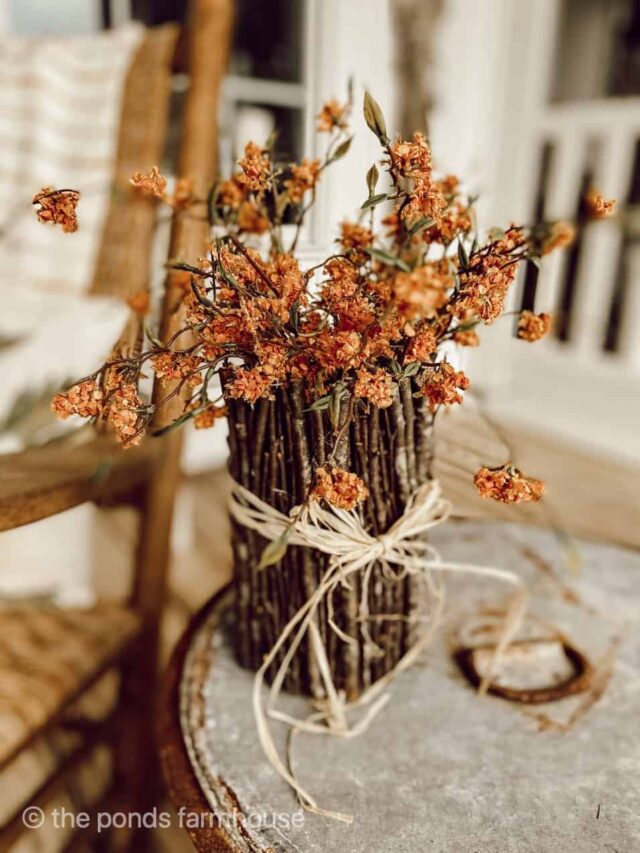 How To Upcycle Tin Cans With foraged twigs