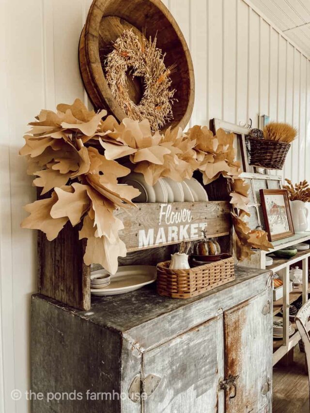 How To Make A Fall Leaf Garland with Kraft Paper