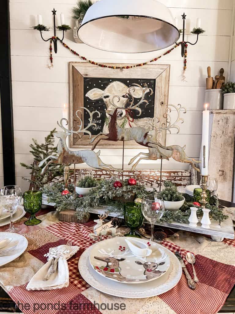Rustic Farmhouse Christmas Dining Table - The Duvall Homestead