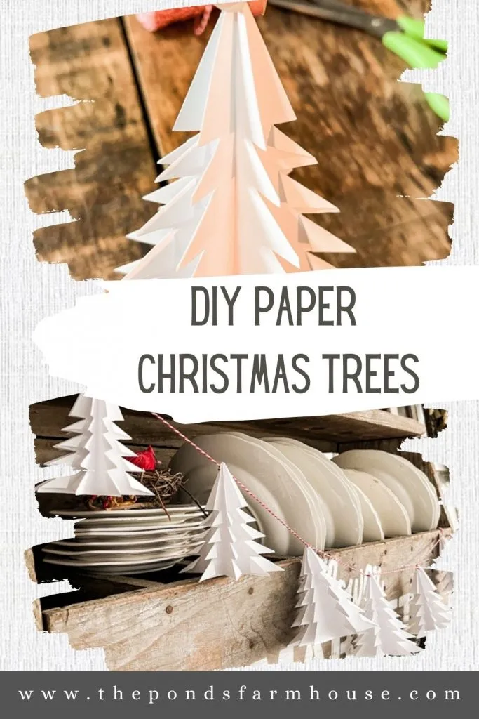 How to make DIY Paper Christmas Trees from ordinary copy paper.