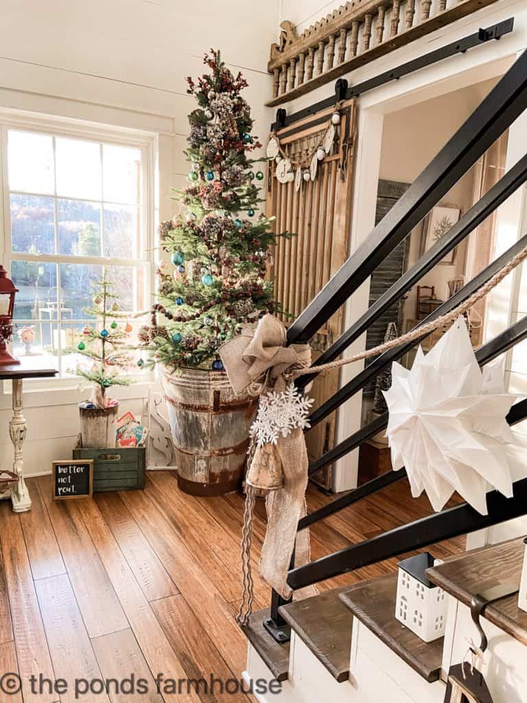 Vintage Inspired Cozy Cottage Style Christmas Home Tour - Shiplap
