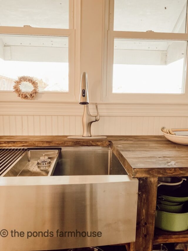 Weekend Project: Rustic Open Kitchen Cabinets
