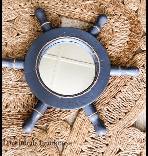 How To Make A DIY Nautical Mirror With Rope The Ponds Farmhouse   Nautical Mirror With Rope 7 492x520 