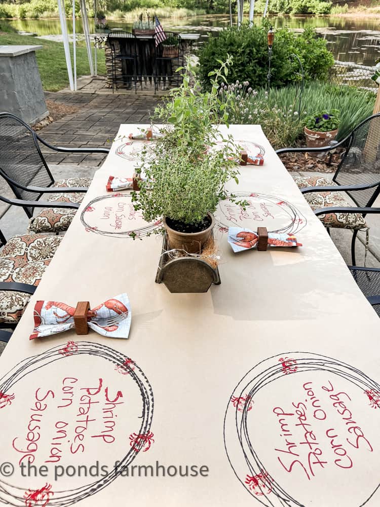 Easy DIY Kraft Paper Tablecloth Tutorial - The Ponds Farmhouse