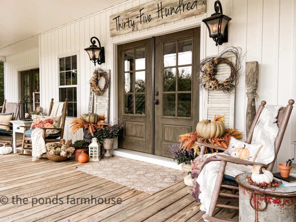 Fall Farmhouse Porch Tour - The Ponds Farmhouse