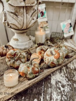 How to napkin decoupage dollar store pumpkins for fall