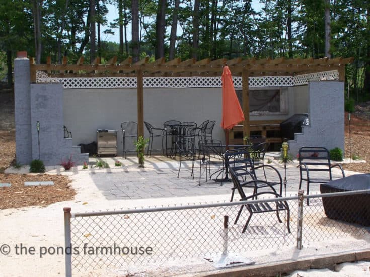 DIY Outdoor Kitchen - Before & After - The Ponds Farmhouse