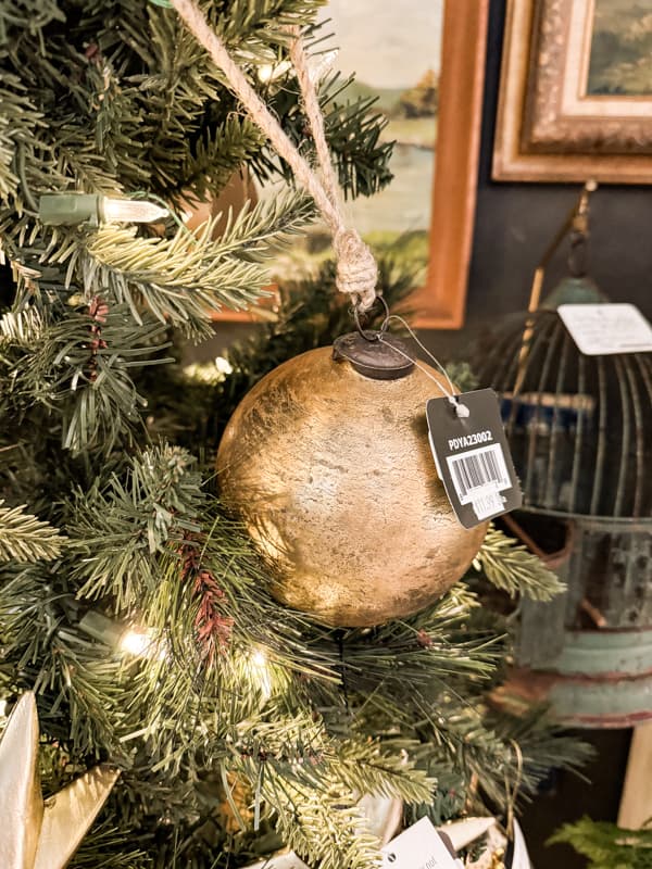 Inspiration for DIY Antique Gold Dollar Tree Ornaments