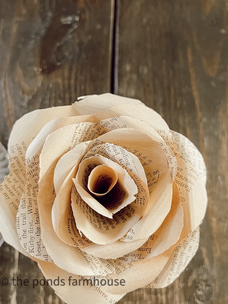 Learn How To Make Paper Flowers: Old Book Pages Paper Roses