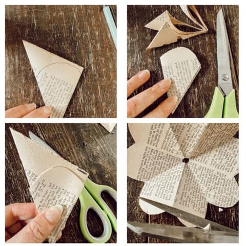 Learn How To Make Paper Flowers: Old Book Pages Paper Roses