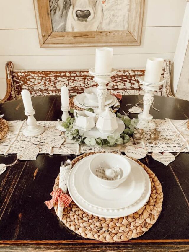 Neutral Valentines Table VS. Colorful Table Decorations