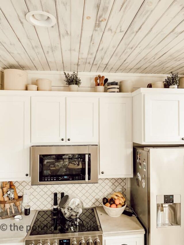 Refresh Your Kitchen With Above Cabinet Decor