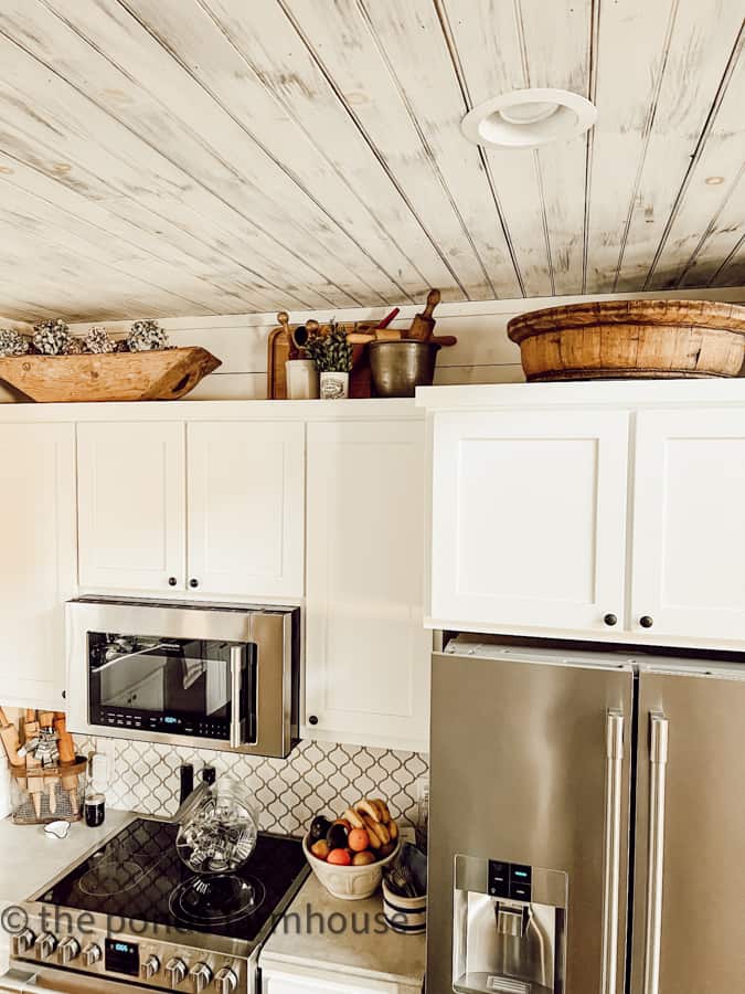 How To Decorate Above Kitchen Cabinets-Modern Farmhouse