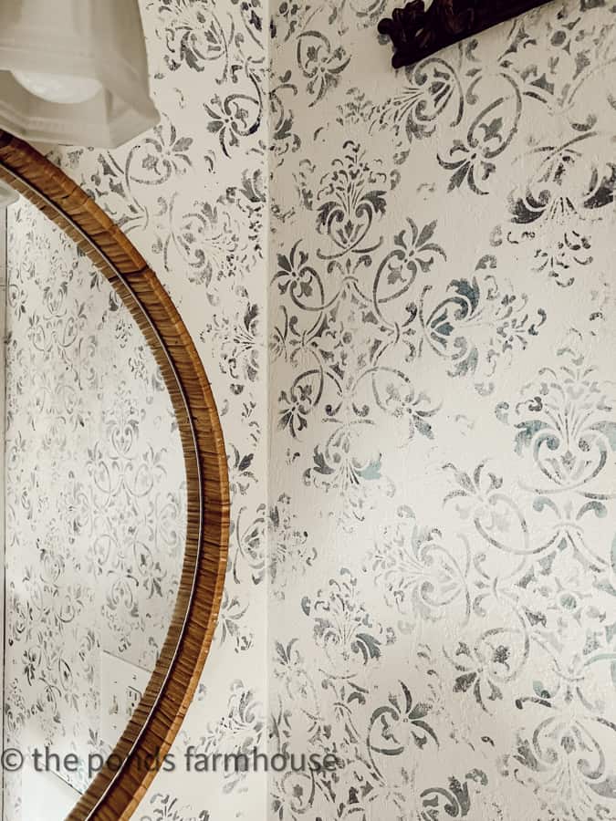 How to Stencil a Wallpaper Look for Less!