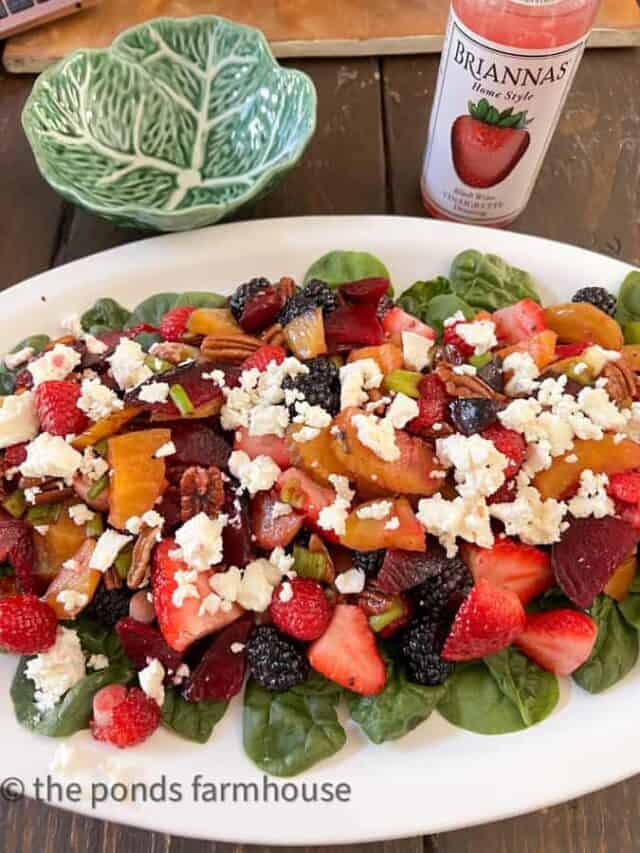 Beet, Goat Cheese, & Fruit Salad Recipe