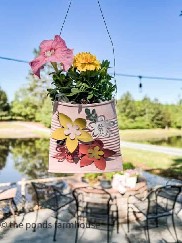 How To Make DIY Plant Pockets from Recycled Tin Cans