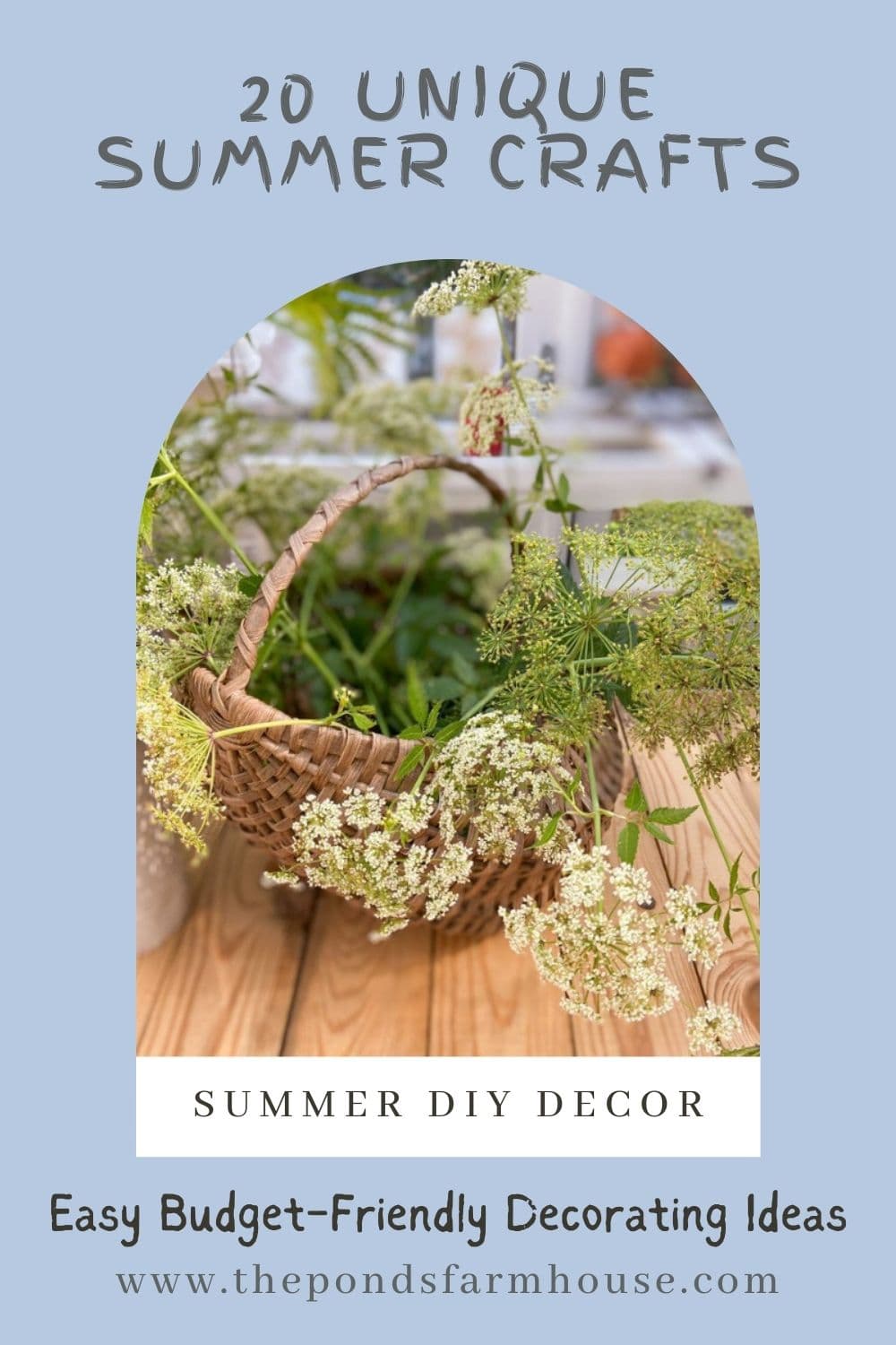 20 Summer Craft Ideas for budget-friendly summer decorating.  