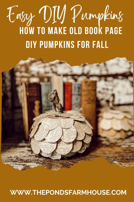 How To Make a Unique Pumpkin Craft with Upcycled Old Books