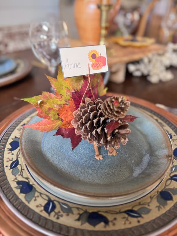 Pinecone Turkey Placecard holder