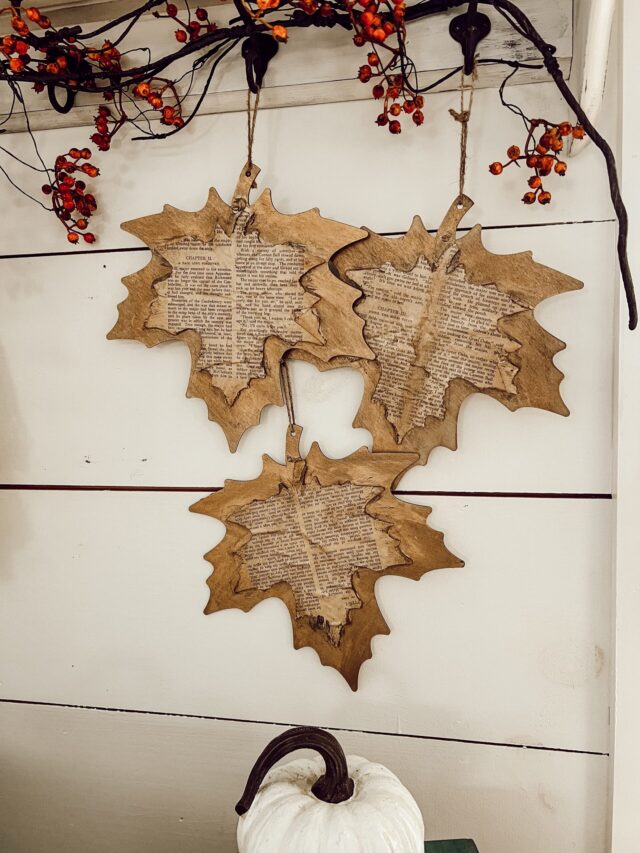 How to Decorate with Dollar Tree Wooden Leaves for Fall