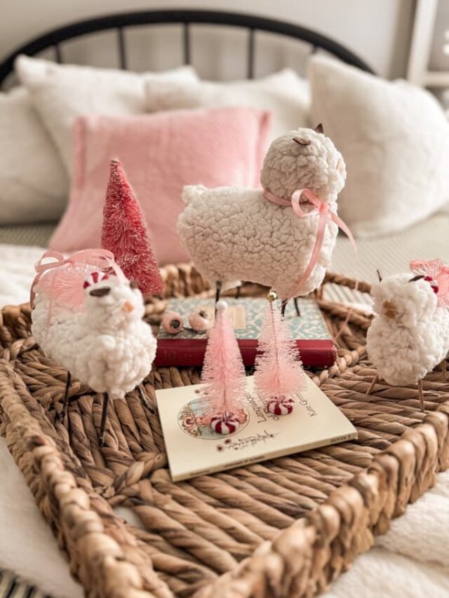 Adorable Lambs made with Upcycled Tin Cans