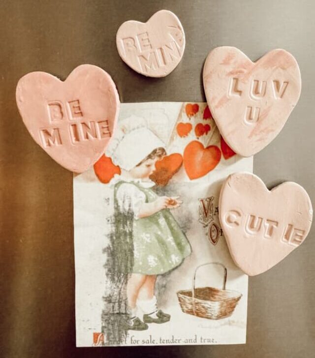 DIY Valentine's Gifts Air Dry Clay Magnets