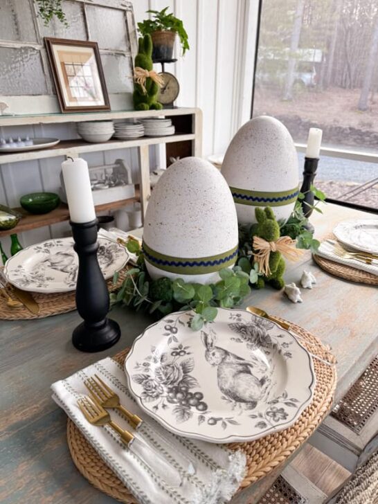 Easy DIY Speckled Easter Eggs: Porch Decor, Centerpiece & More