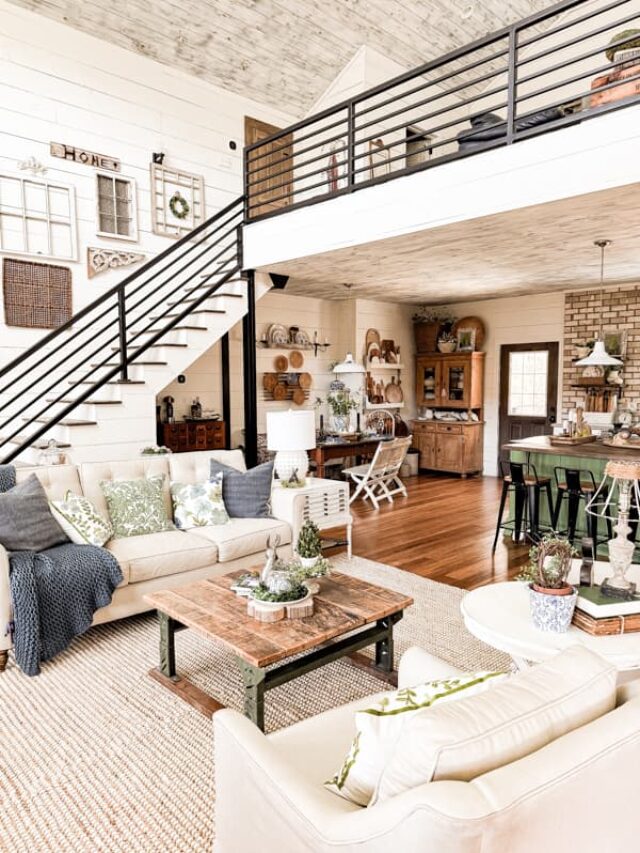 Spring Farmhouse Living Room Tour 2024