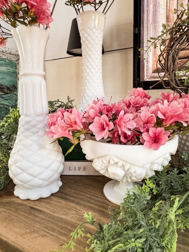 15 Ways To Decorate With Milk Glass For Summer