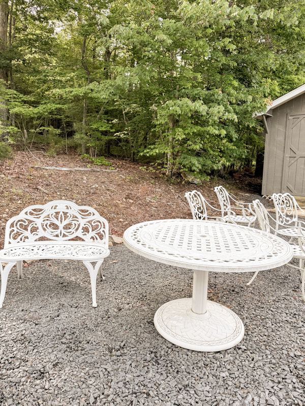 Thrift quality outdoor furniture just needs a little cleaning up.  