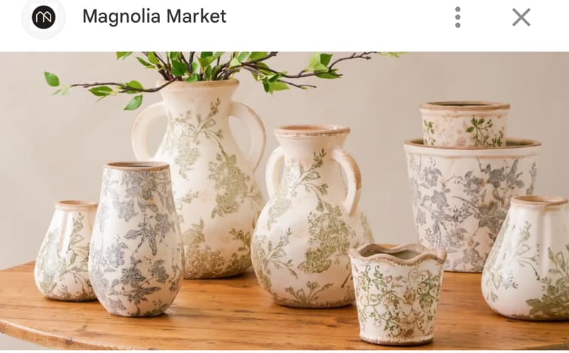 Magnolia Market Vases Inspiration.