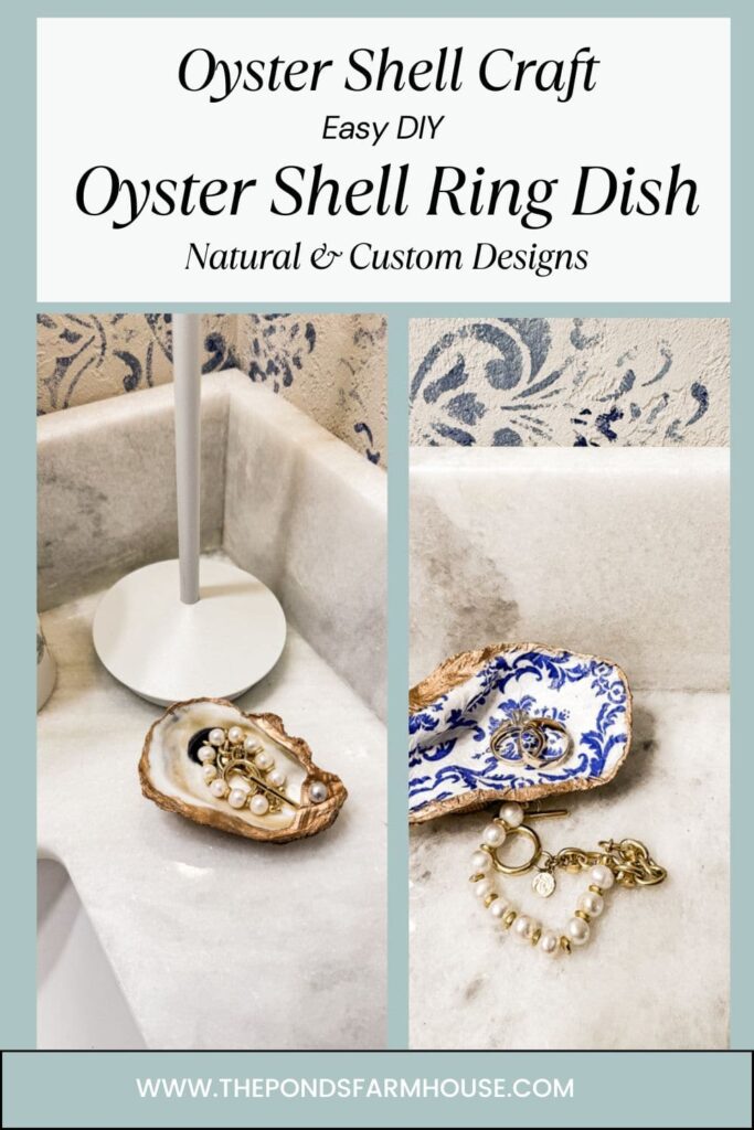 Oyster Shell Craft for ring dishes and jewelry dishes.  Trinket dish.