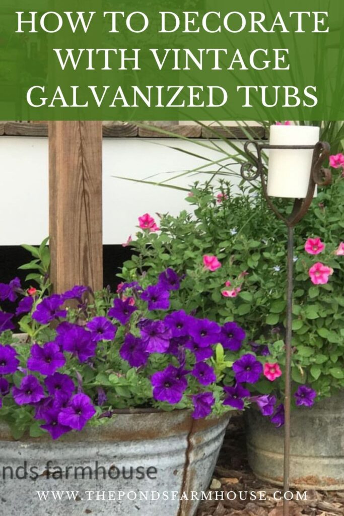 How To decorate with galvanized tubs in your garden and landscape.