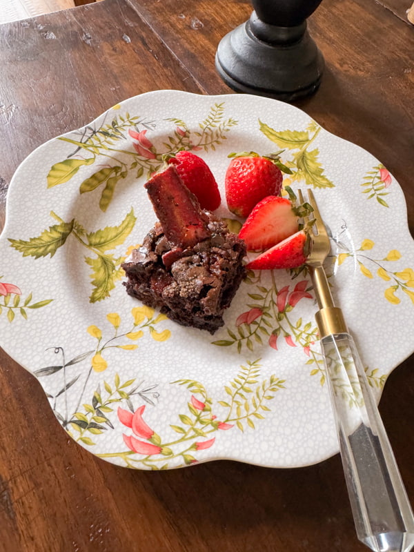 salted caramel dark chocolate brownies with candied bacon recipe