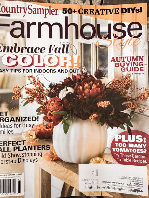 Country Sampler Magazine Farmhouse Style Fall 2024 Issue