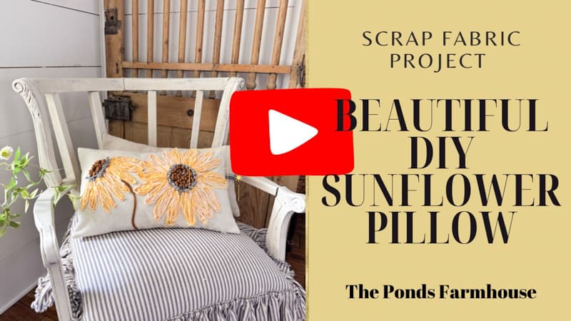 Beautiful DIY Sunflower Pillow video