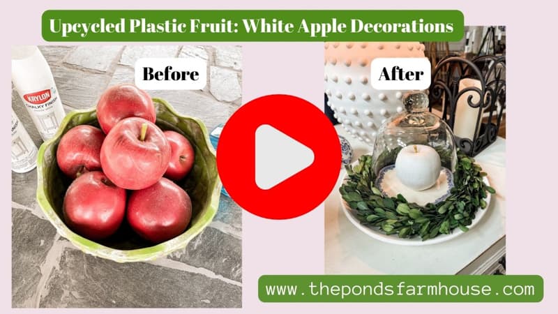 White Apples Video - Upcycled Plastic Fruit: White Apple Decorations