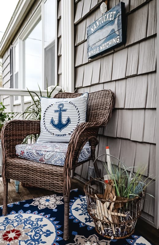 Outdoor Furniture for Small Spaces with a coastal nautical theme.