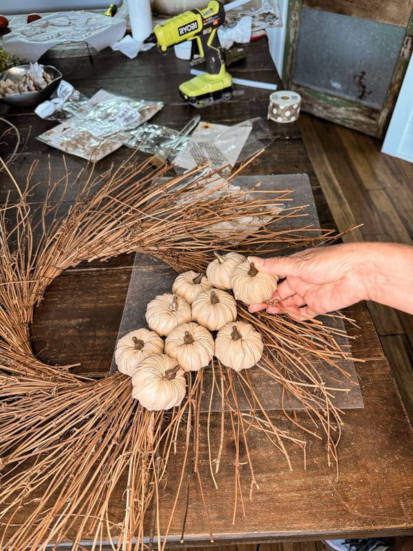 Add Dollar Tree pumpkin clips and cluster them together.  