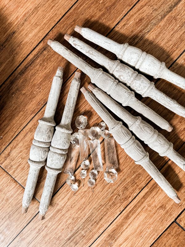 Legacy salvage vintage spindles and crystals