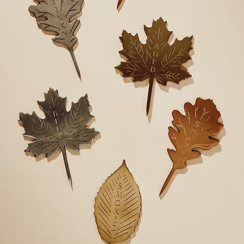 Anthropologie Fall Foliage Cheese Markers inspiration for the DIY Air-Dry Clay markers.